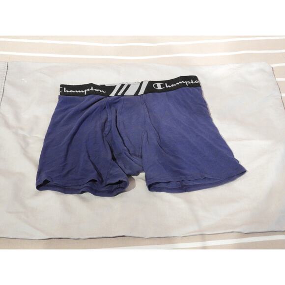 Champion Boxer Briefs Mens M Navy Blue Stretch Trunks Gymwear Athletic Underwear - Picture 1 of 2